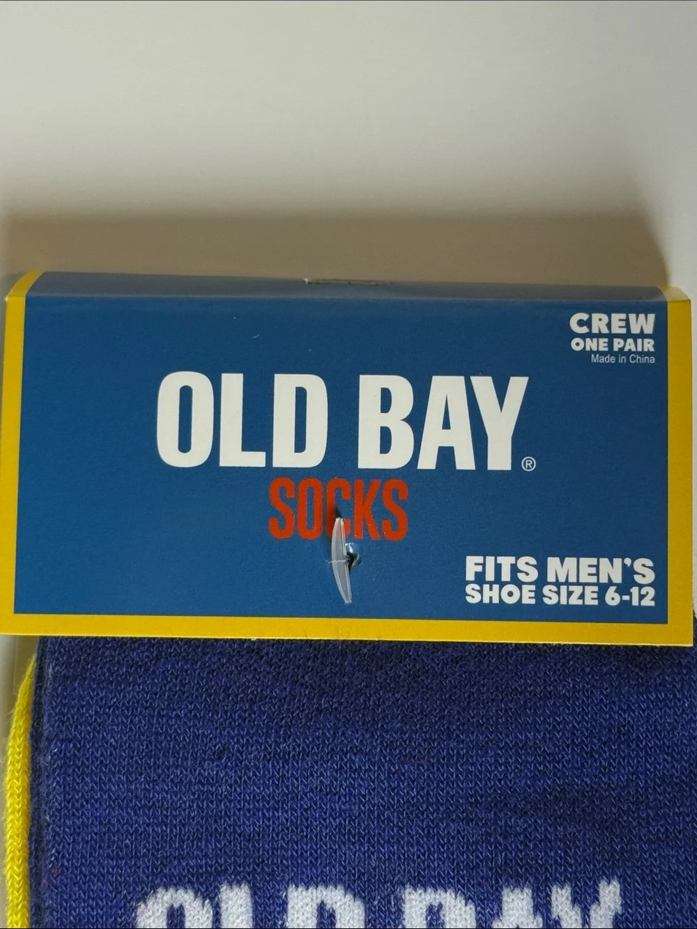 Odd Sox Old Bay Novelty Crew Socks Men’s Shoe Size 6-12